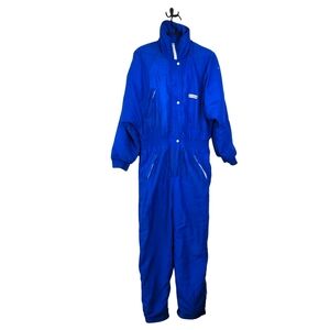 Vintage 80's blue Stratos one piece ski suit size 38